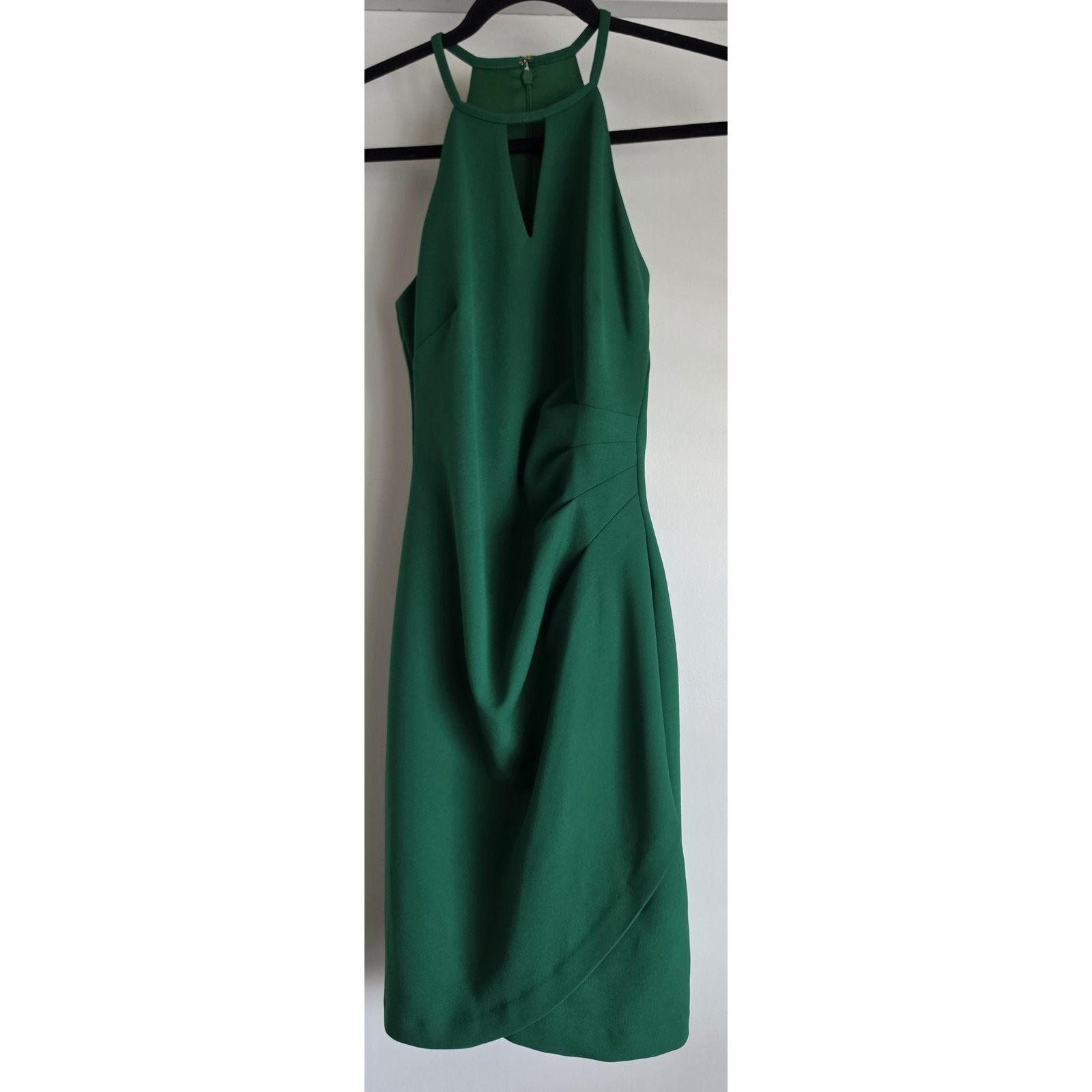 Guess Halter Mini Dress Size 0 Green Solid Bodycon Shift Jewel Color